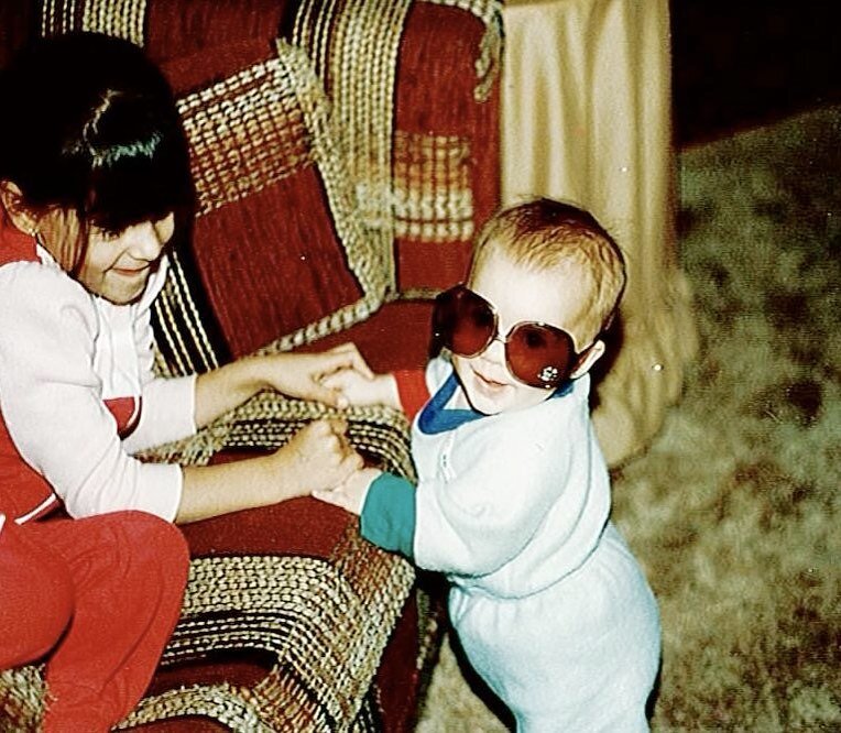 To my baby sister and forever best friend!! SO grateful it&rsquo;s you that&rsquo;s my sister. Happy birthday- T Monster😘! ps I love you more! pss can we bring back these velour sweats and oversized sunnies please?! ❤️ @jinanmunro