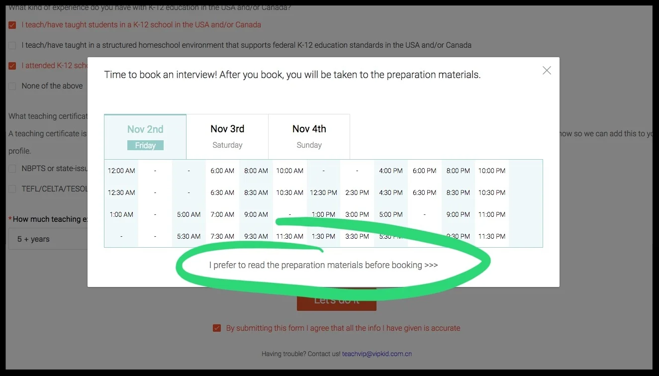 VIPKID Interview ..
