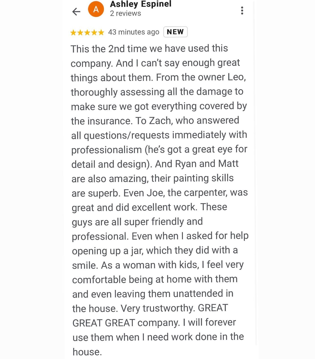 It's a great feeling to know we're improving other people's lives through the work we do. Check out this thoughtful review we just got from a happy customer.