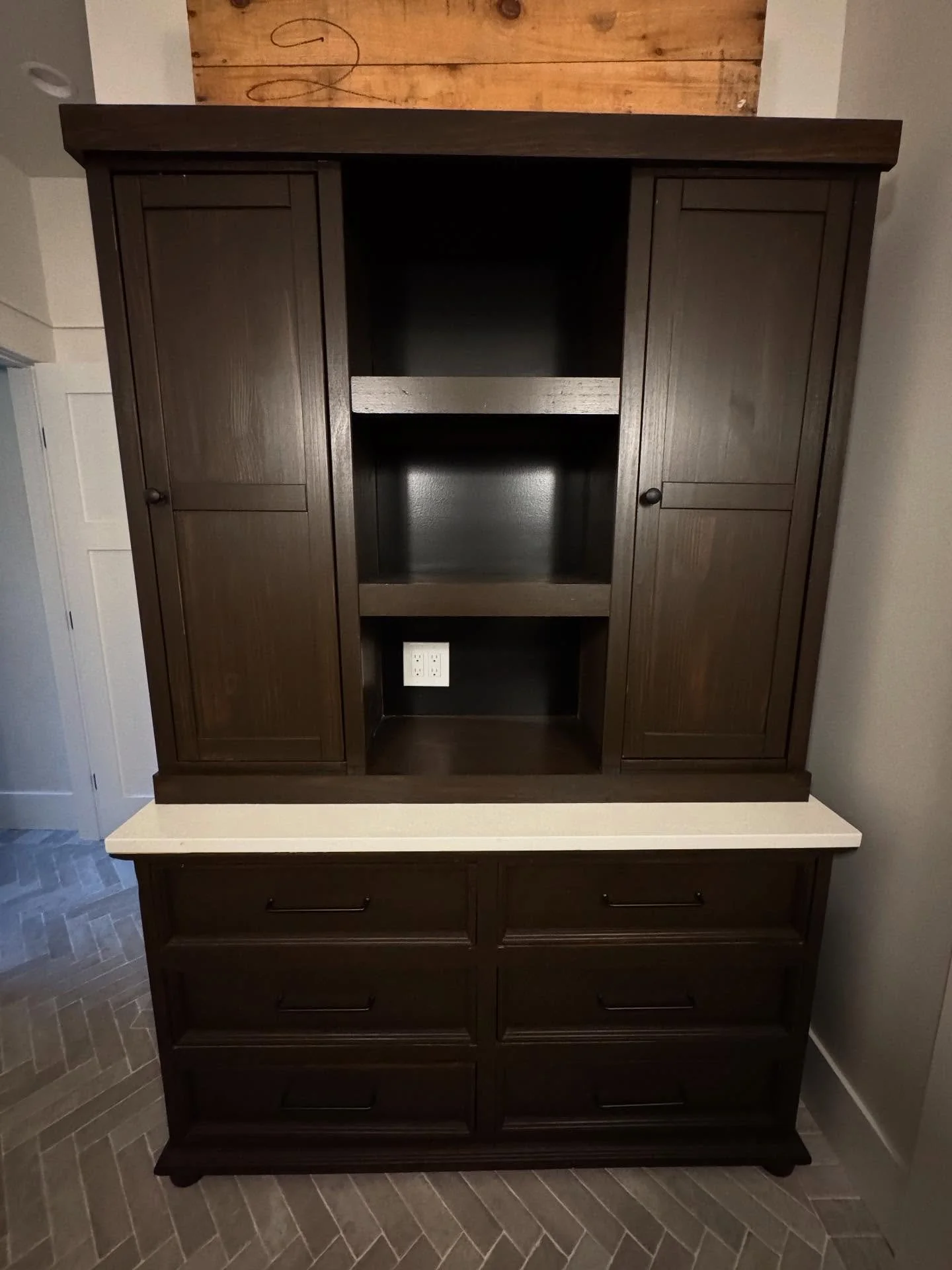 Restore, repurpose, reuse.. we made Frankenstein furniture piece for a recent master bathroom project and it checks all the boxes.