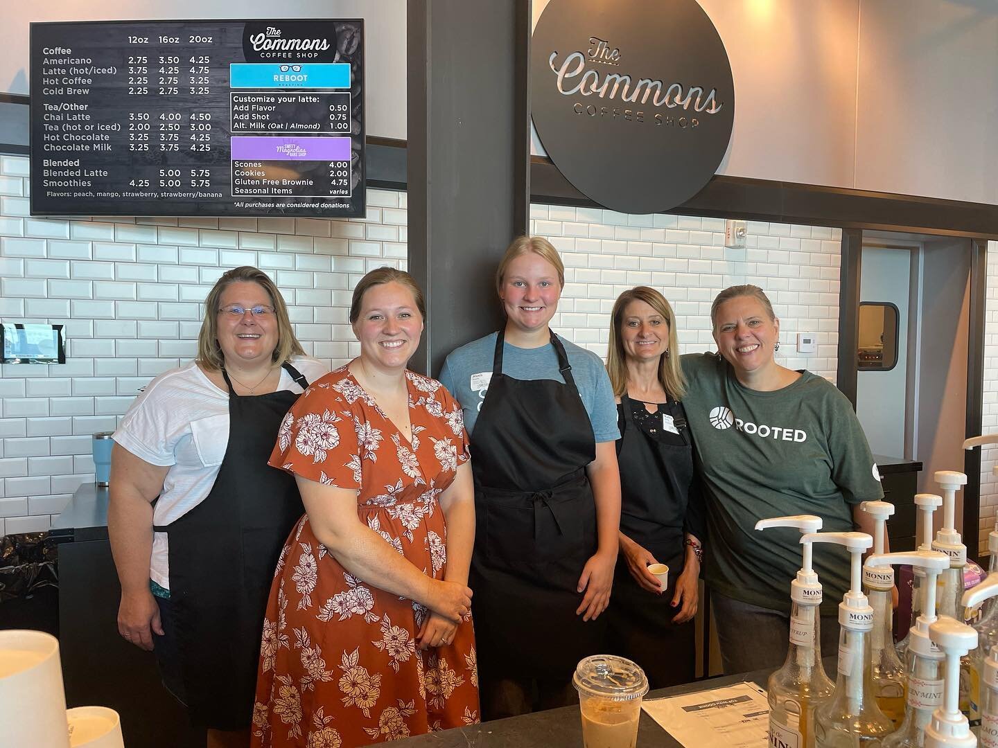 Happy Sunday, everyone! We love serving coffee, Jesus, and YOU! Stop on by Sunday through Friday to see our smiling faces (we sleep in on Saturday&rsquo;s, so you should too!). Can&rsquo;t wait to see you at The Commons Coffee Shop @stonebridgeccne ☕