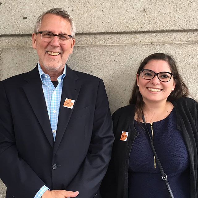 Look!  Harry and Michelle are sporting our nifty PRP3 buttons at the APT Buffalo Niagra 2018 conference... #prp3_2019 #APT2018