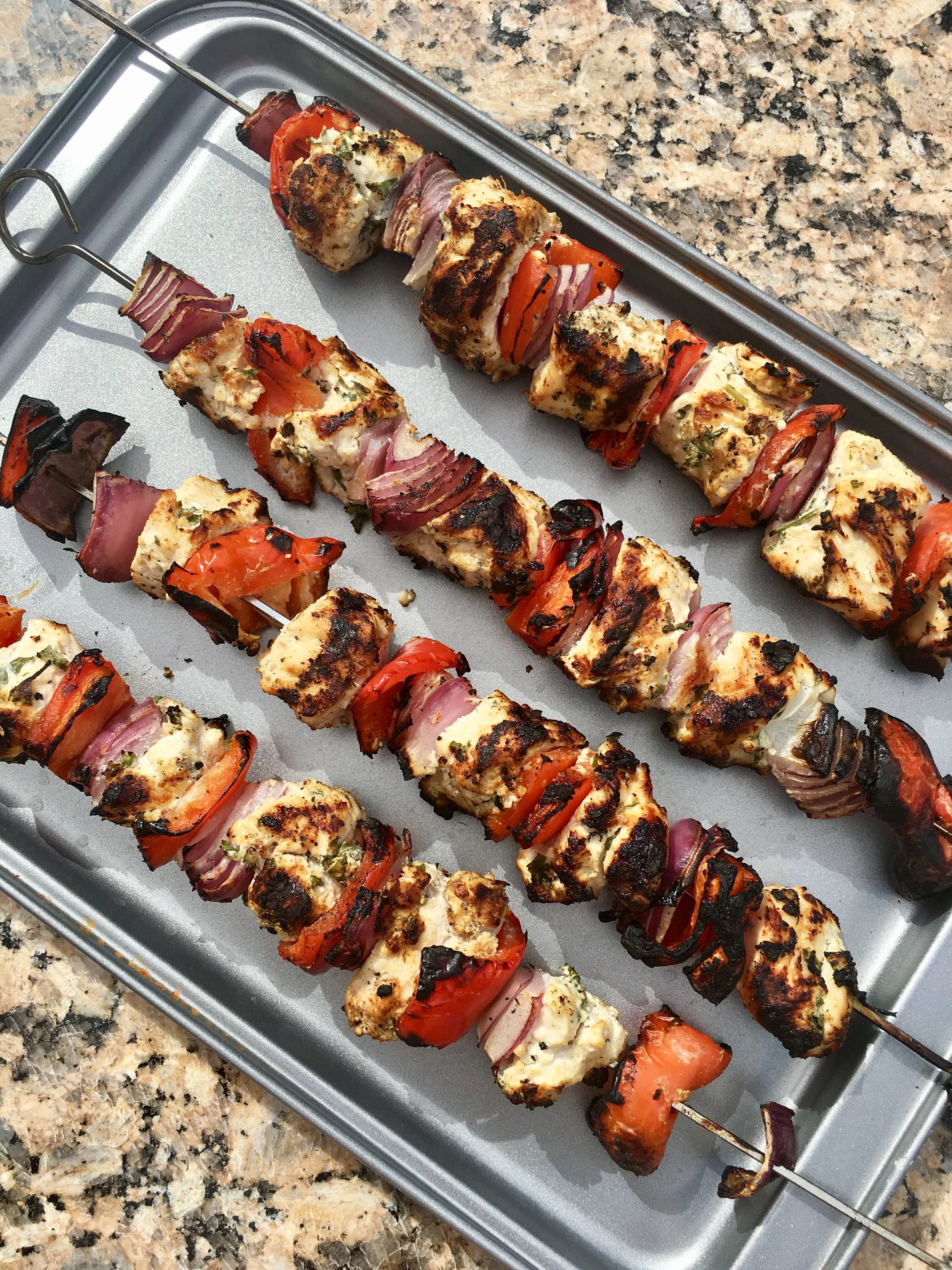 Greek Yogurt Chicken Kebabs 
