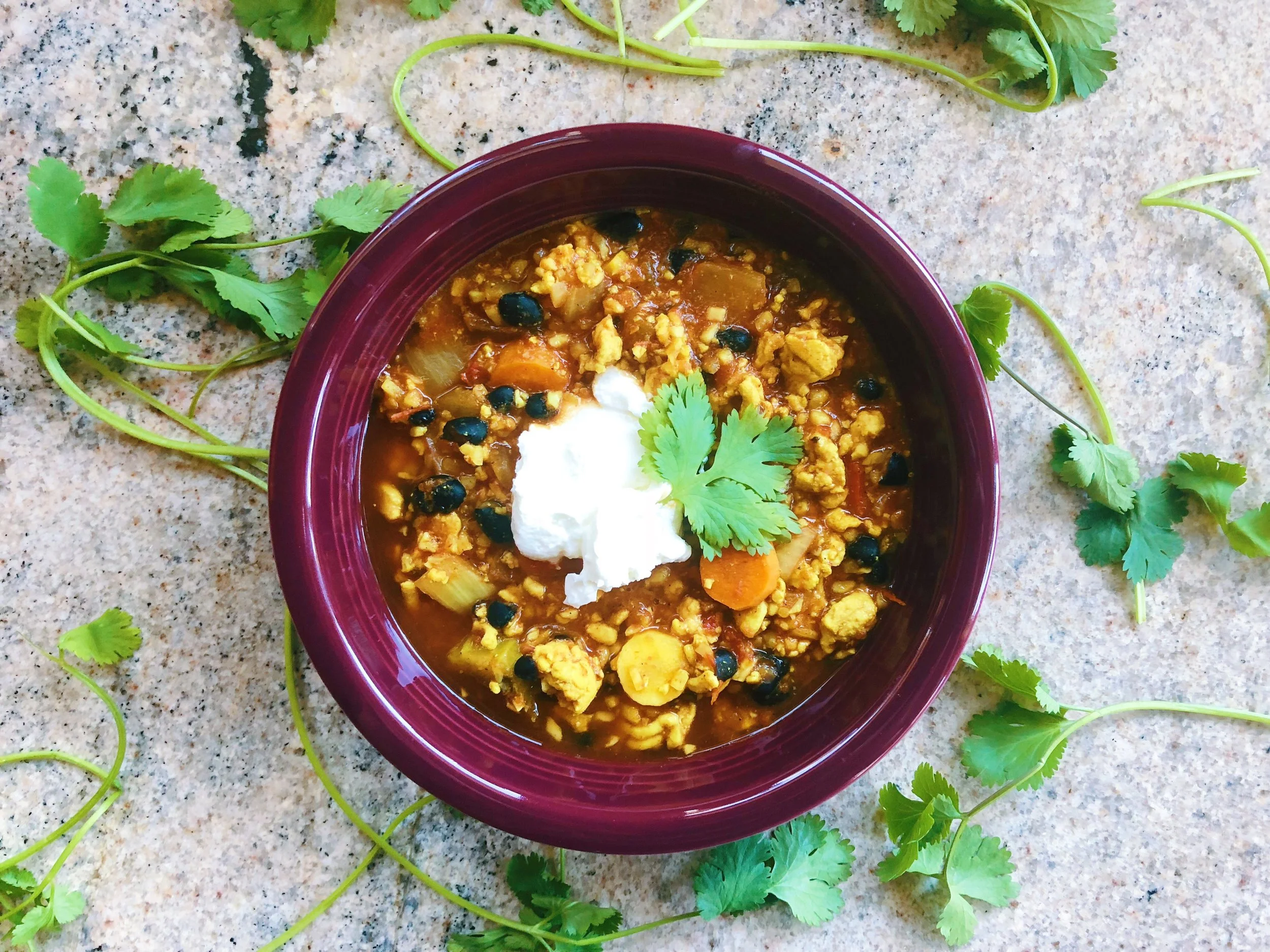 Turkey Chili with Cauliflower Rice 