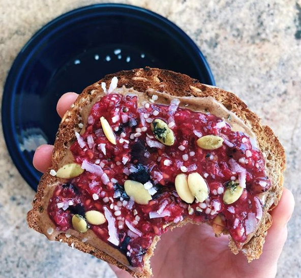 Raspberry Chia Jam Toast for Steady Energy (No Sugar Crash!)