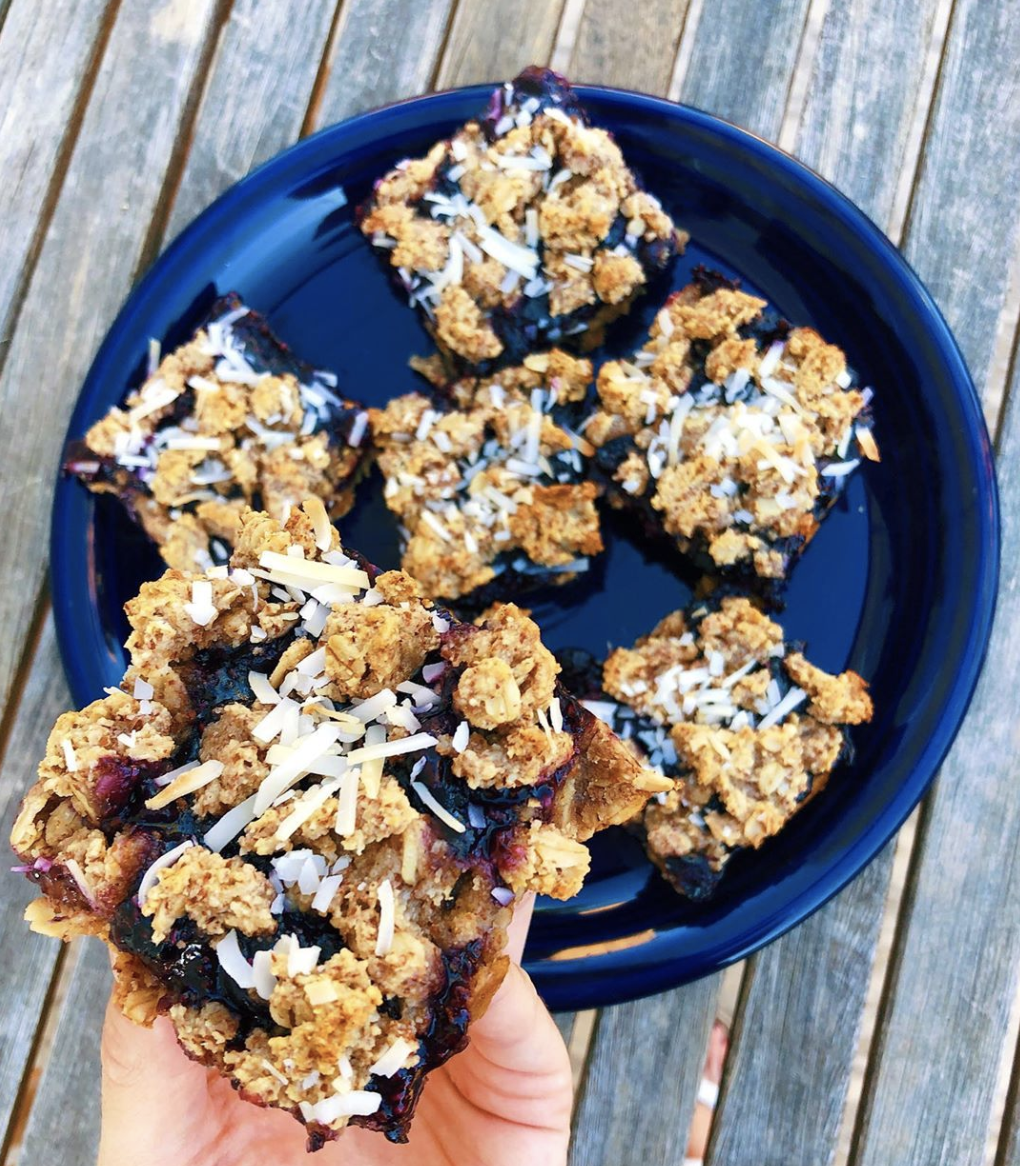 The Most Amazing GF Chia Blueberry Crumble Bars You'll Ever Have.