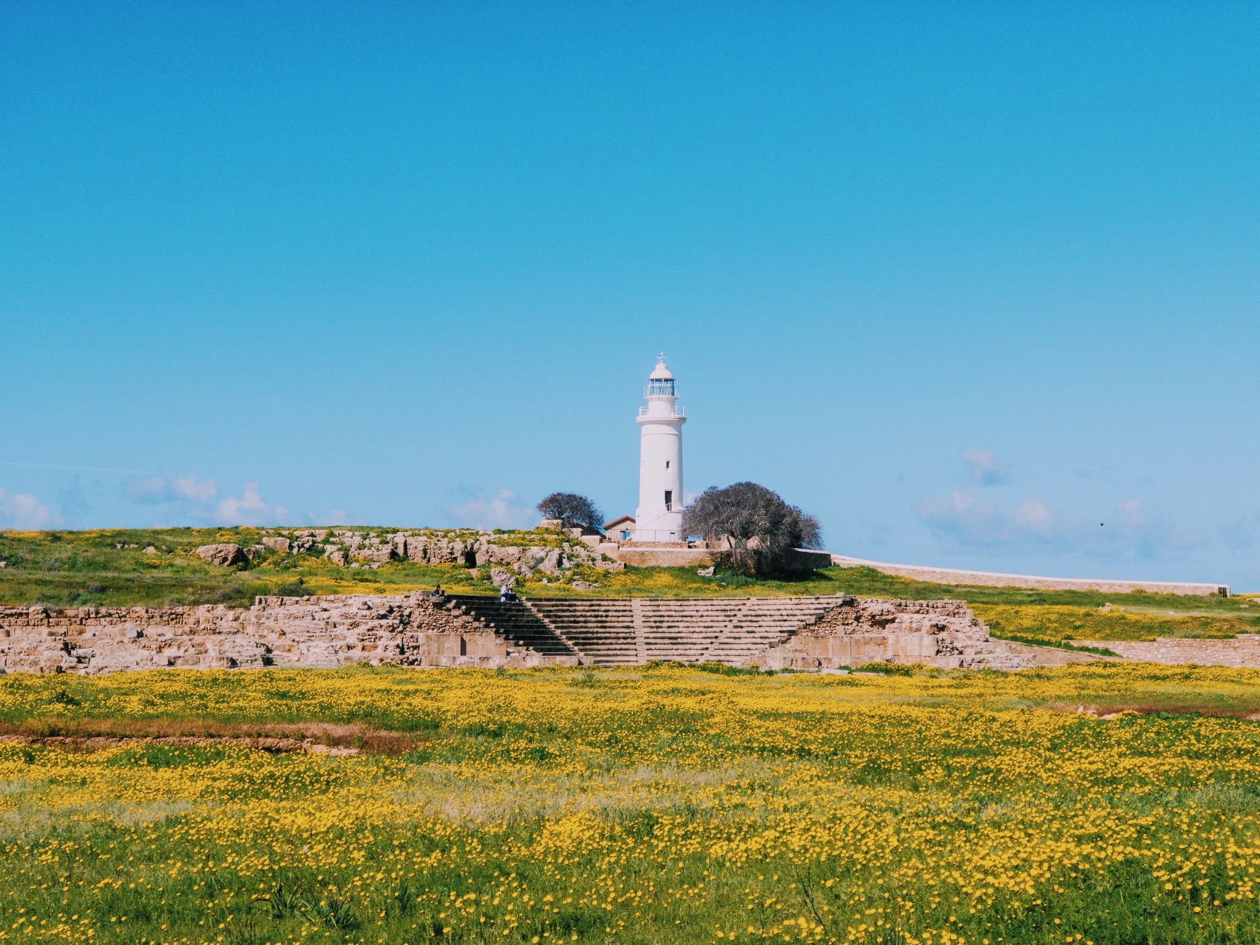 The lighthouse overlooking the Odeion and the Agora.