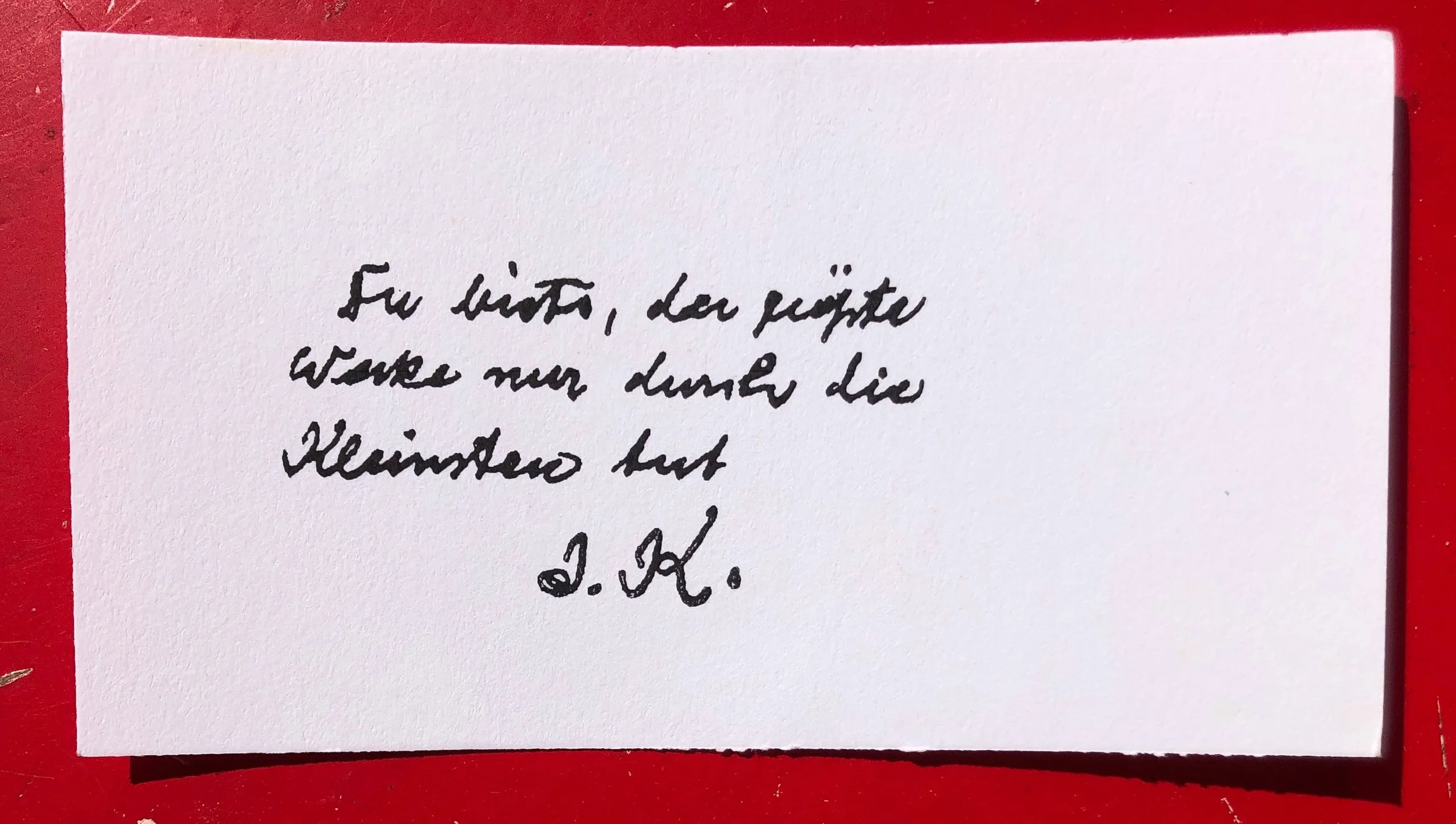 A “Father Phone” Card: You are the one who does the greatest works only through the smallest ones. Josef Kentenich