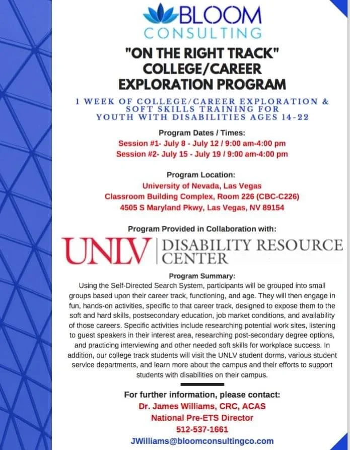 "On the Right Track" College/Career Exploration Program 