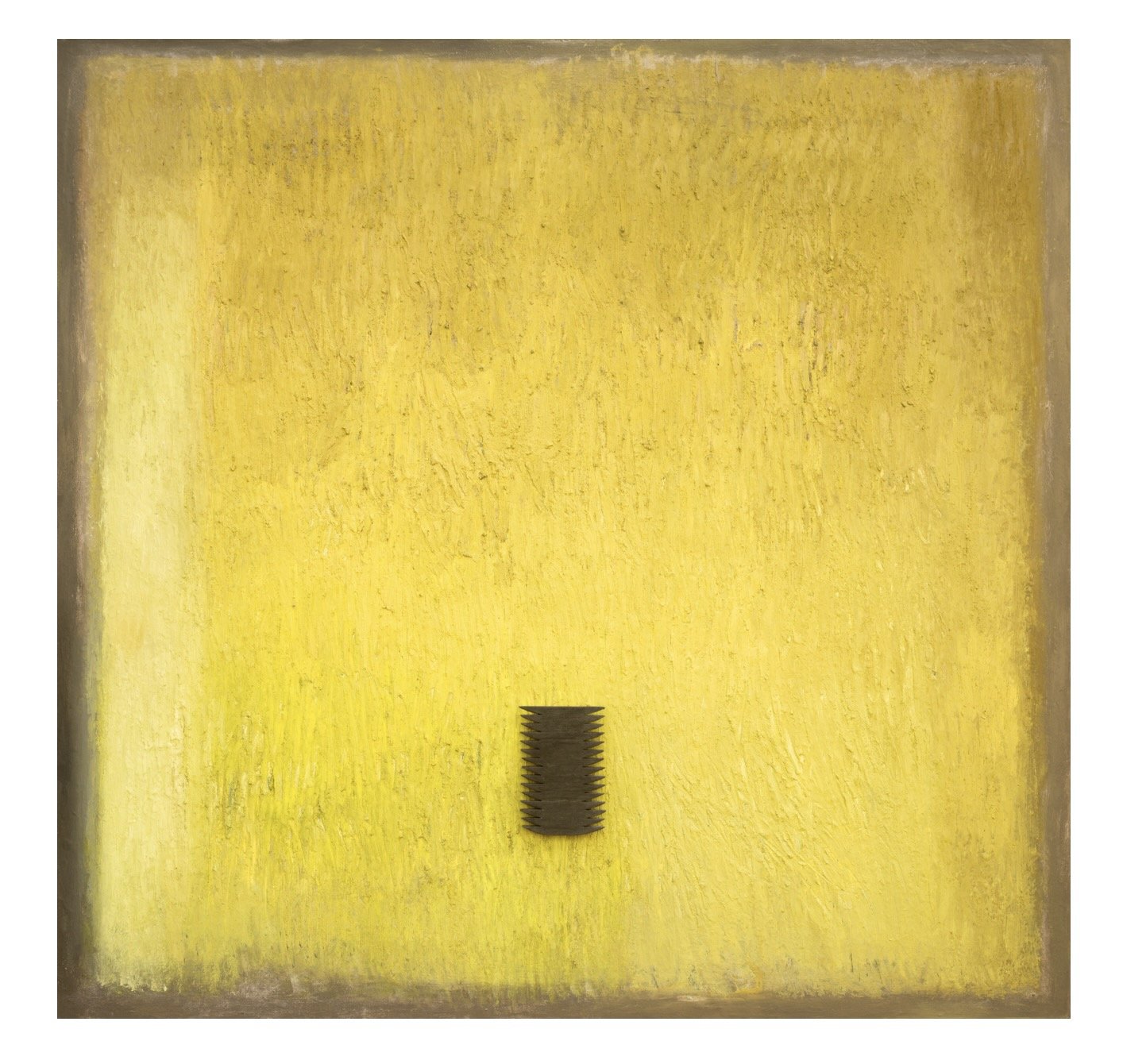155×160cm oil-pigments -ash on canvas stuck on wood+ wooden forms, embossed. 7500€ . . .