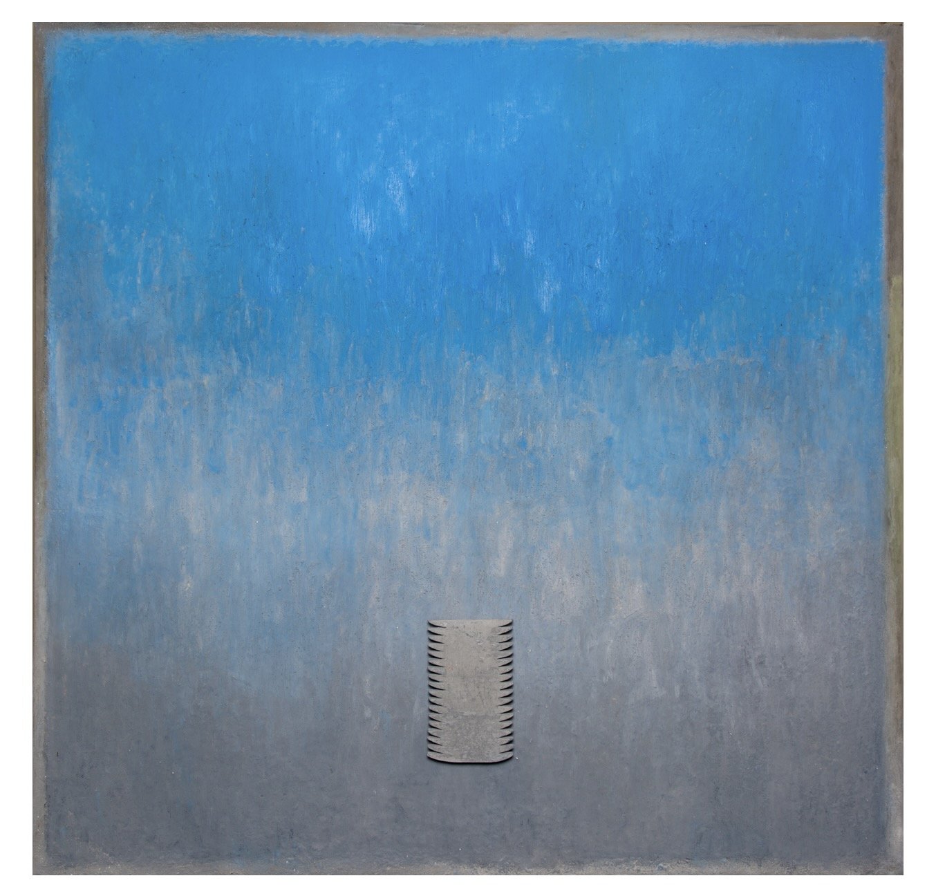 155×160cm oil-pigments -ash on canvas stuck on wood+ wooden forms, embossed. 7000€ . . .