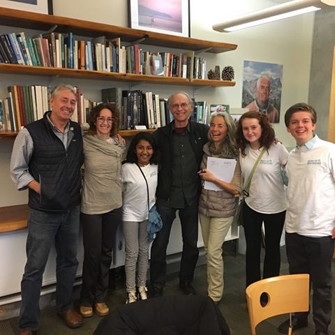 Michael with some Earth Island staff and three Heirs To Our Oceans members, and Heirs founder April Peebler, second from left.