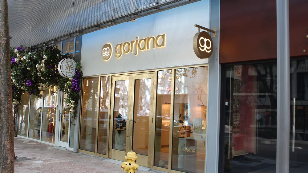 Gorjana storefront in the Miami Art District