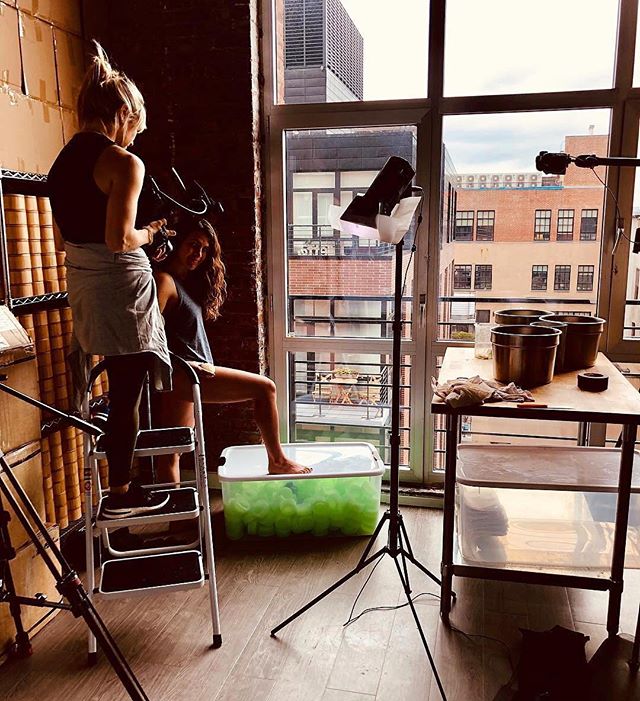 .... stirring oils, loving skin and celebrating self ❤️. BTS w/the magical Kate McLeod of @thebodystone.
.
.
Can&rsquo;t wait to share the final videos. 🎥. #knowyourself #cinematographer #femalefilmmaker #ritual #dp