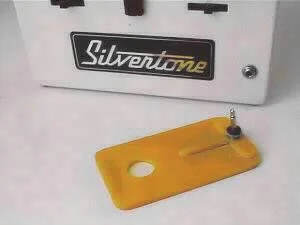 Reverse side of key showing Interlock plug. Key plugs into TX when not in use cutting off all power to the transmitter, thus rendering it safe when returned to the pits.
