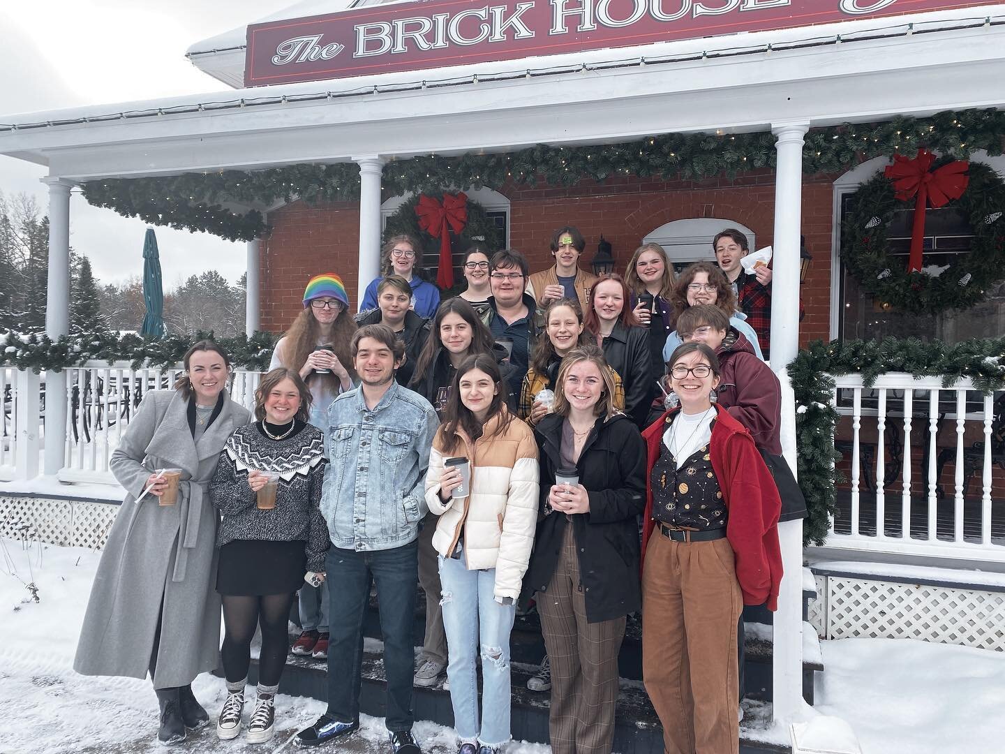 Thank you so much to the The Brick House Cafe &amp; Catering for gifting the Drummond One Act team with FREE drinks &amp; cookies this morning on our way to compete at the WISDAA State Festival in Whitewater! And thank you to the Cable Area Chamber o