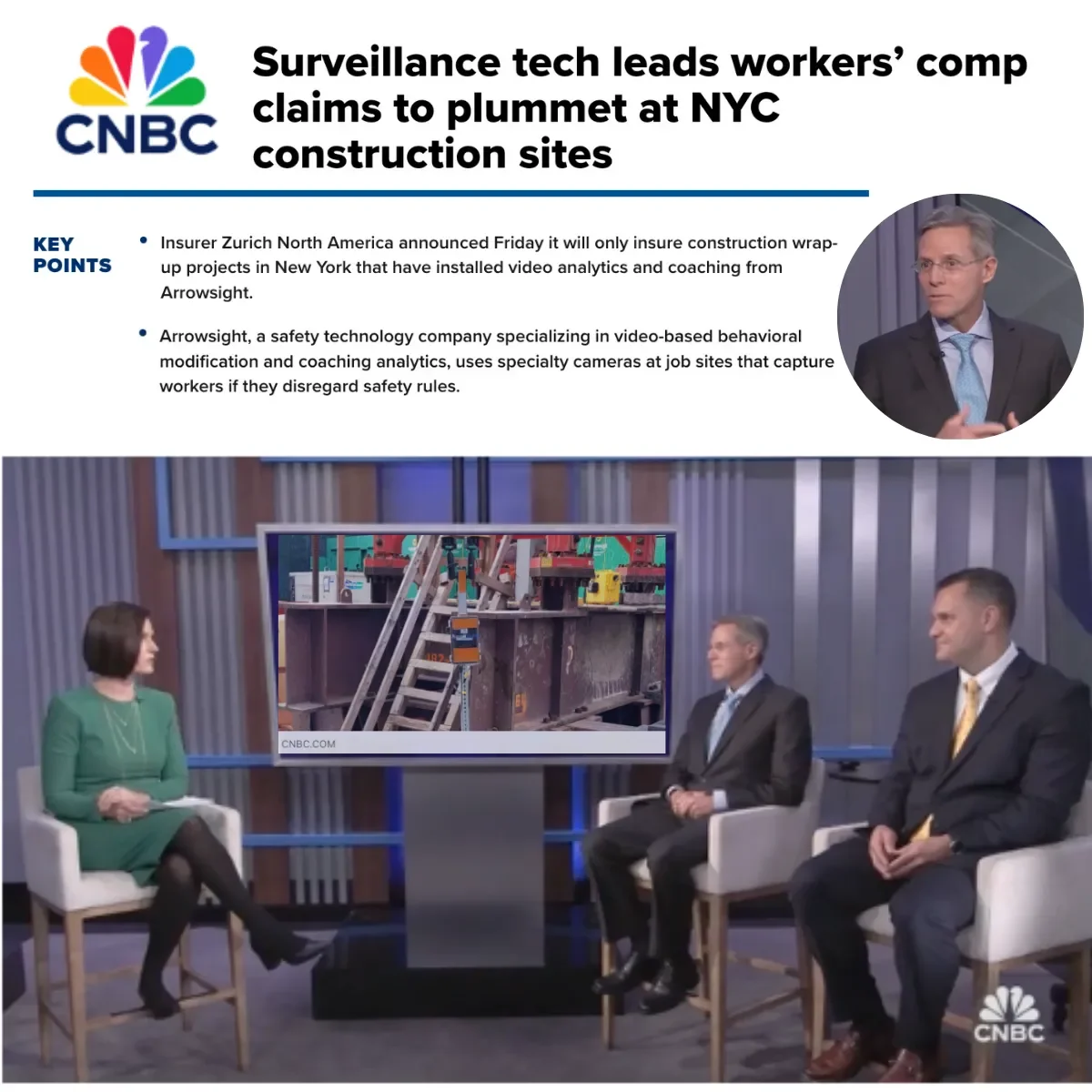 Arrowsight and Zurich Featured on CNBC