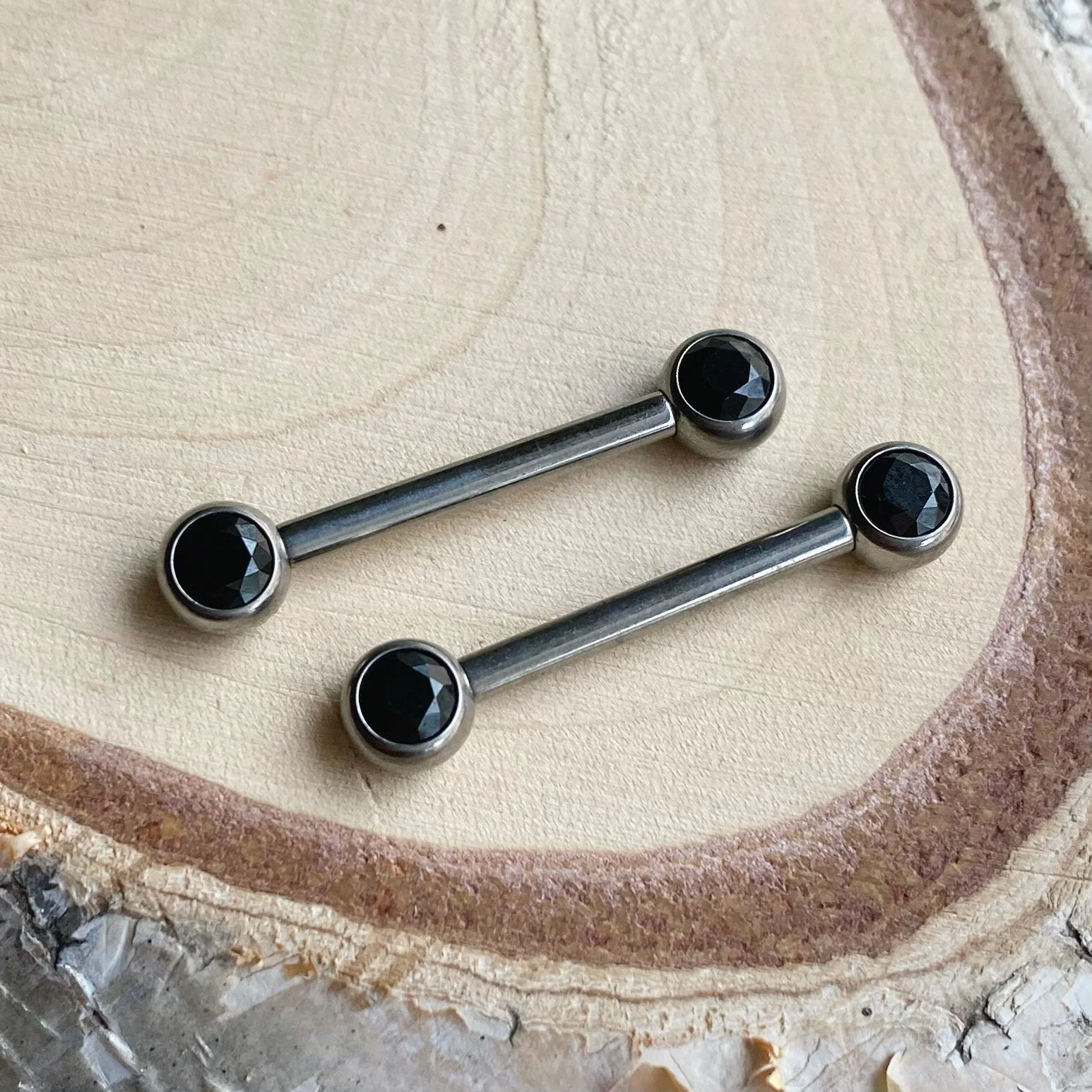 Black CZ Bezel, Nipple Collection