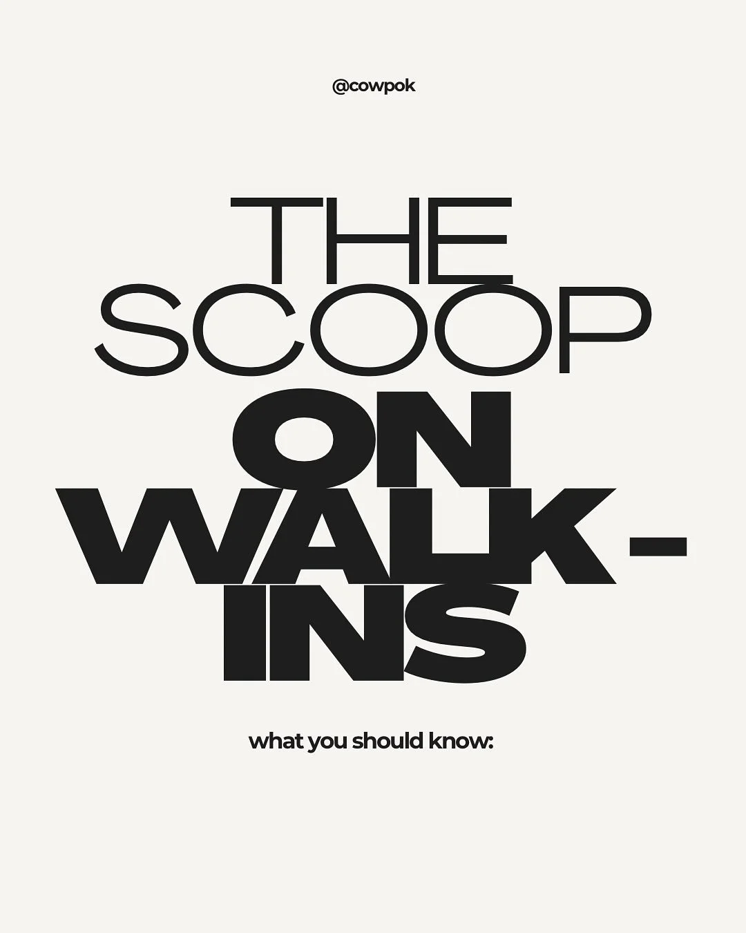 Now that we have our schedule opened up for both appointments + walkins, please read and keep these things in mind. We appreciate all of you. 🤍