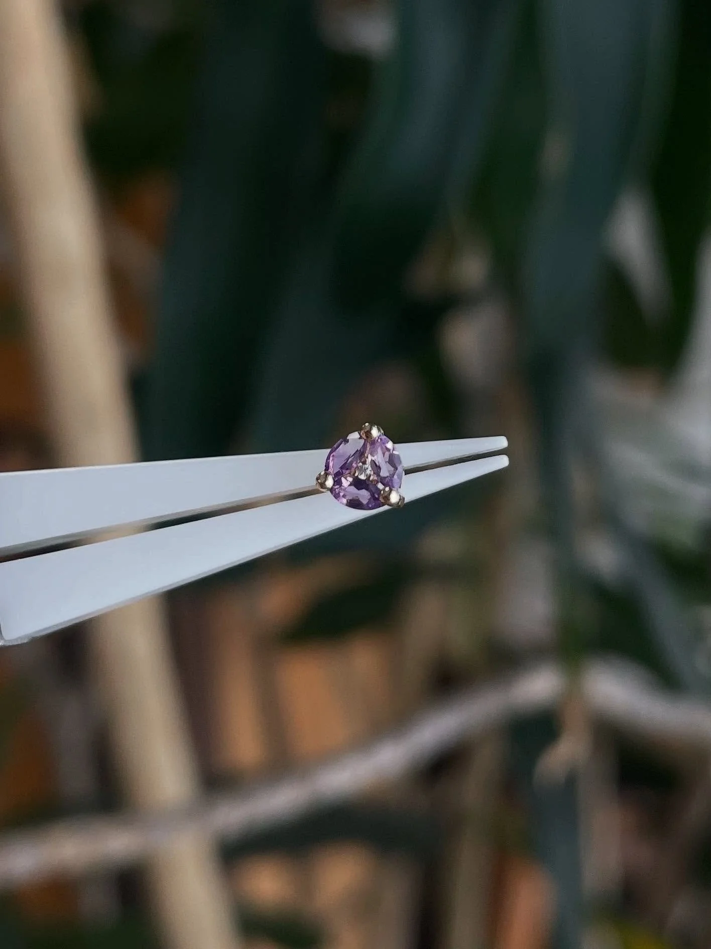 The Triple Threat - a new end from @emberbodyjewelry in a variety of gemstones set in solid yellow gold ✨
