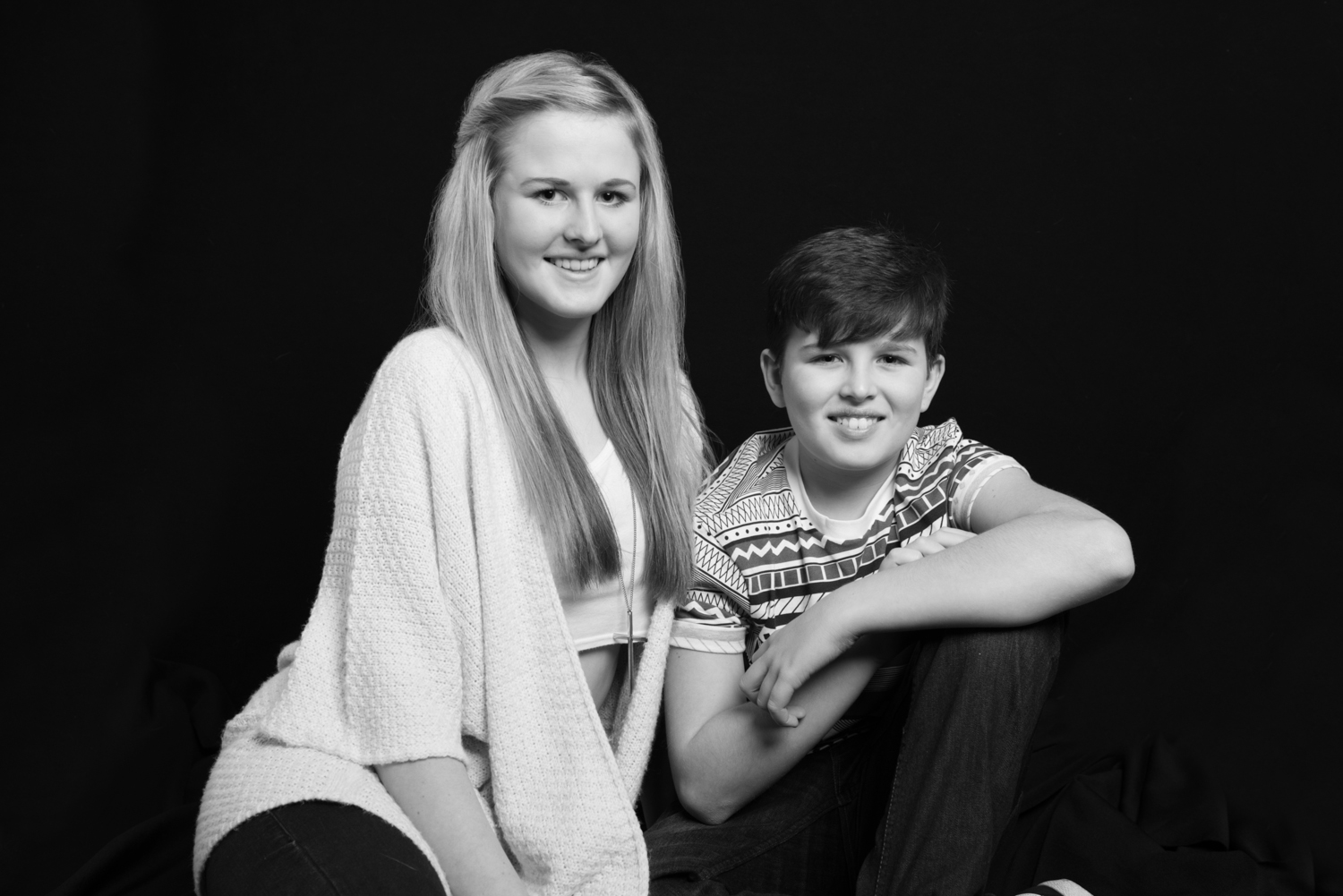 Wirral brother and sister portrait
