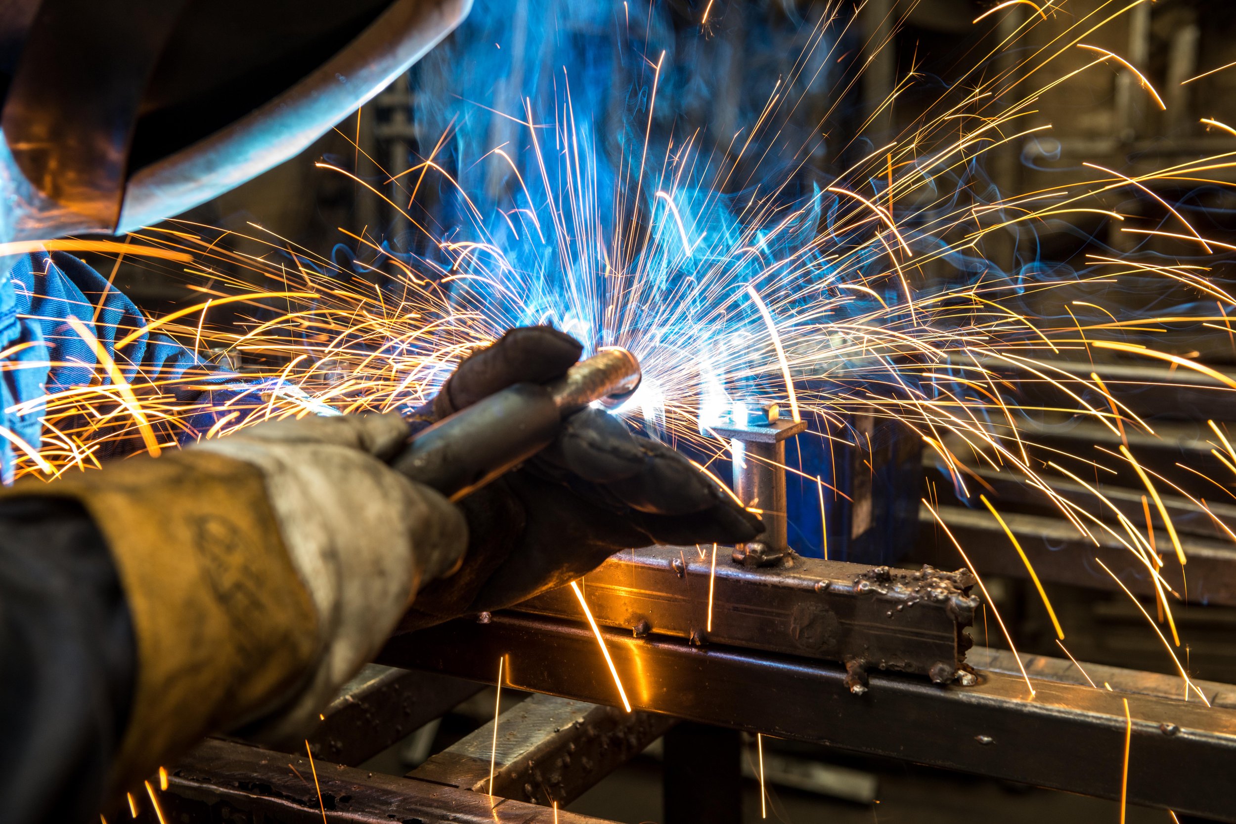 Welding in a fabrication company