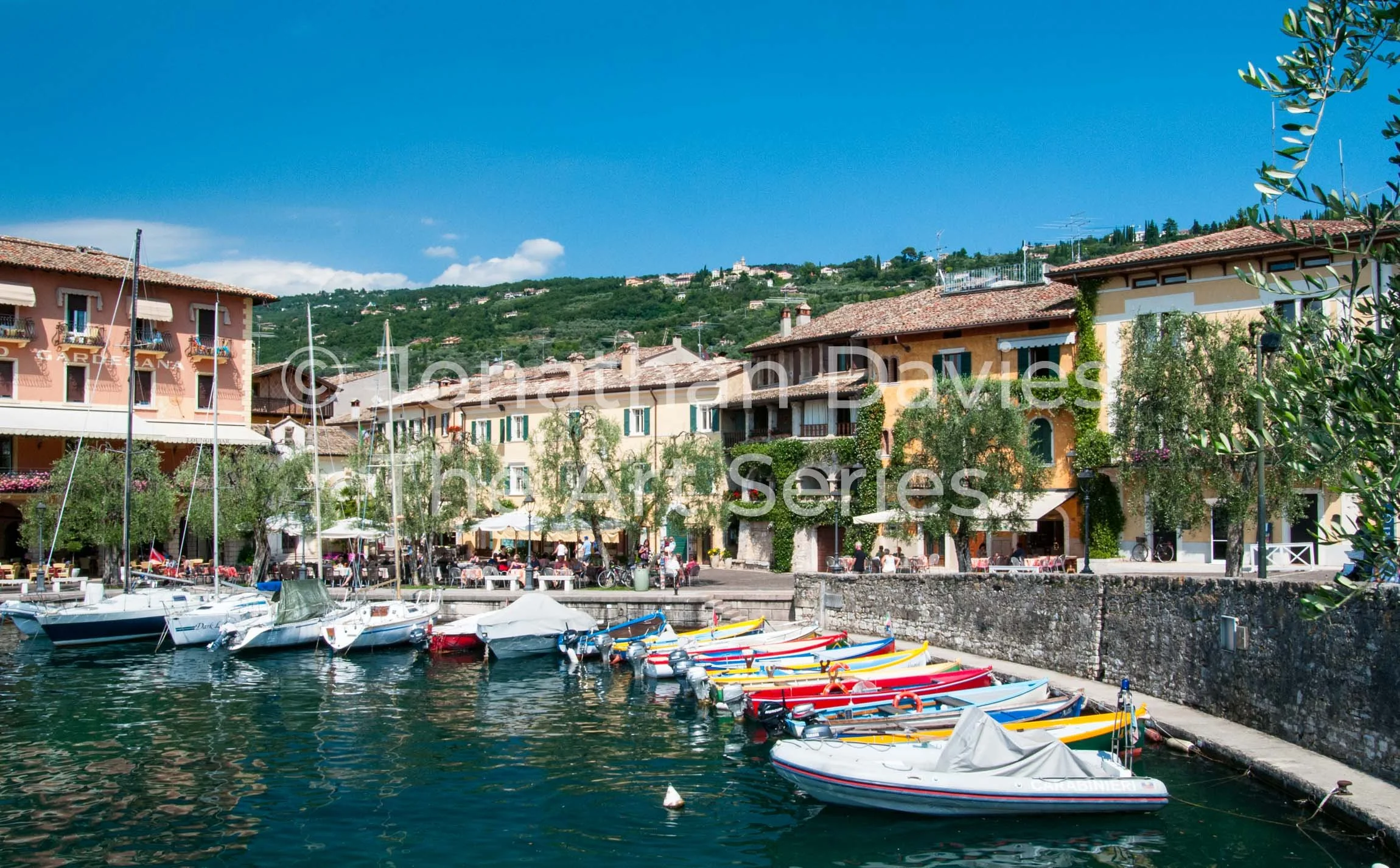 The tiny harbour houses the small boats
