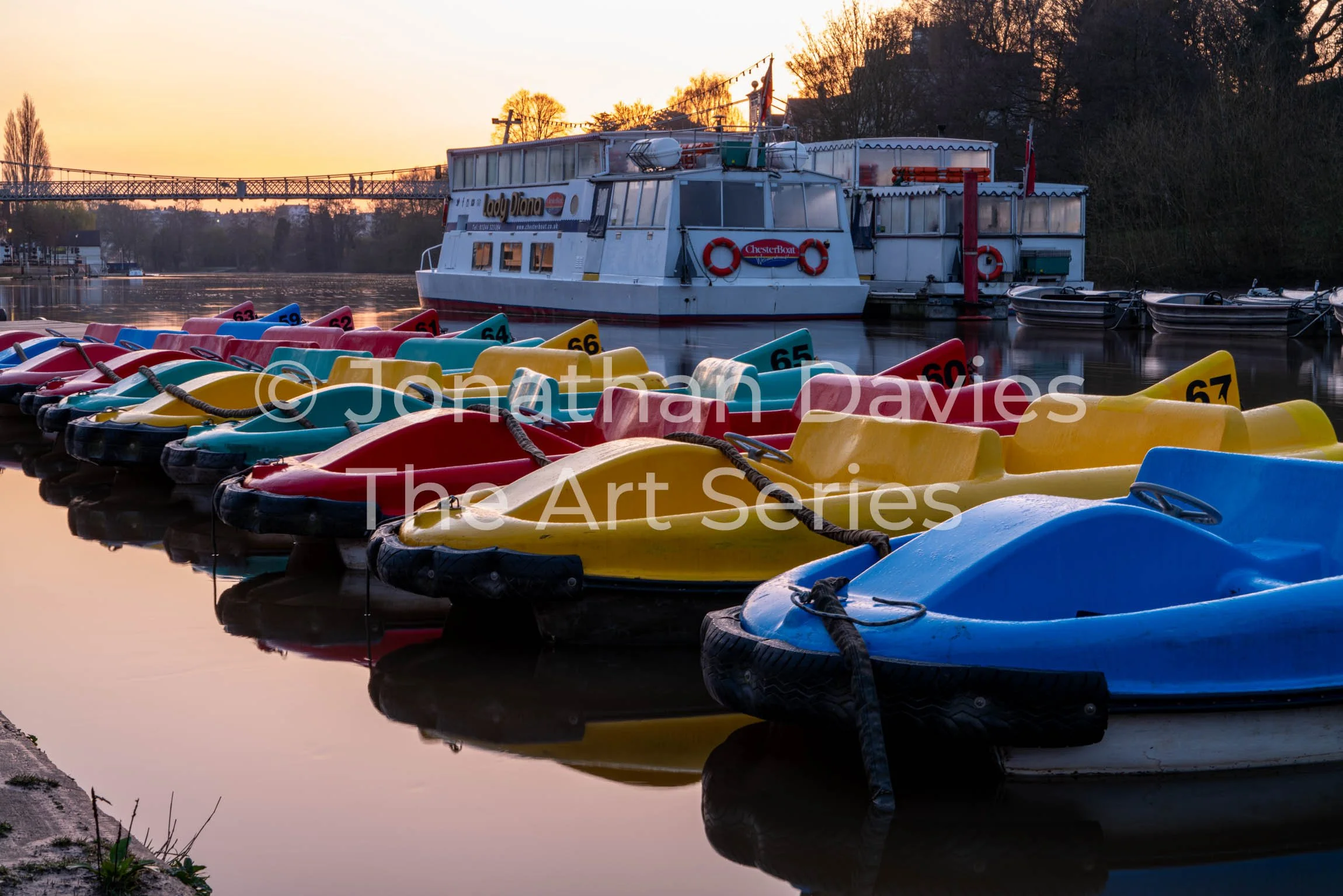 The pleasure boats on the Dee
