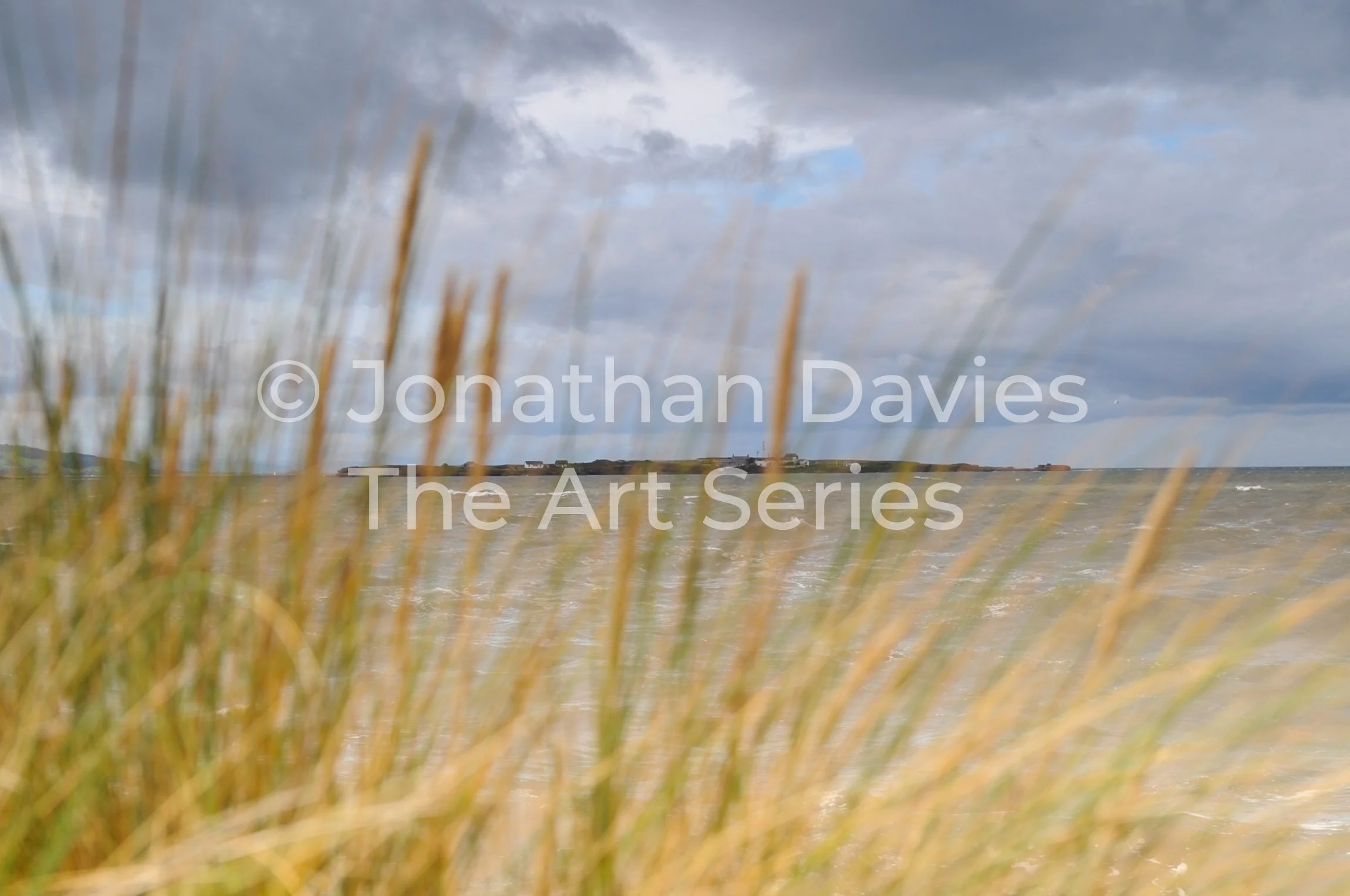 Hilbre Islands looking through the Marram grass