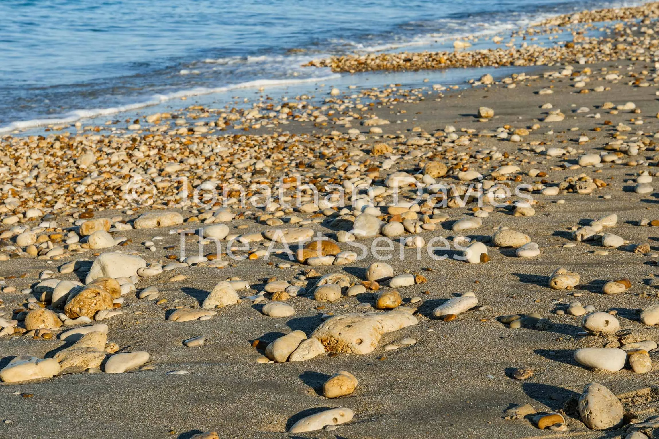 The beach with lots of pebbles