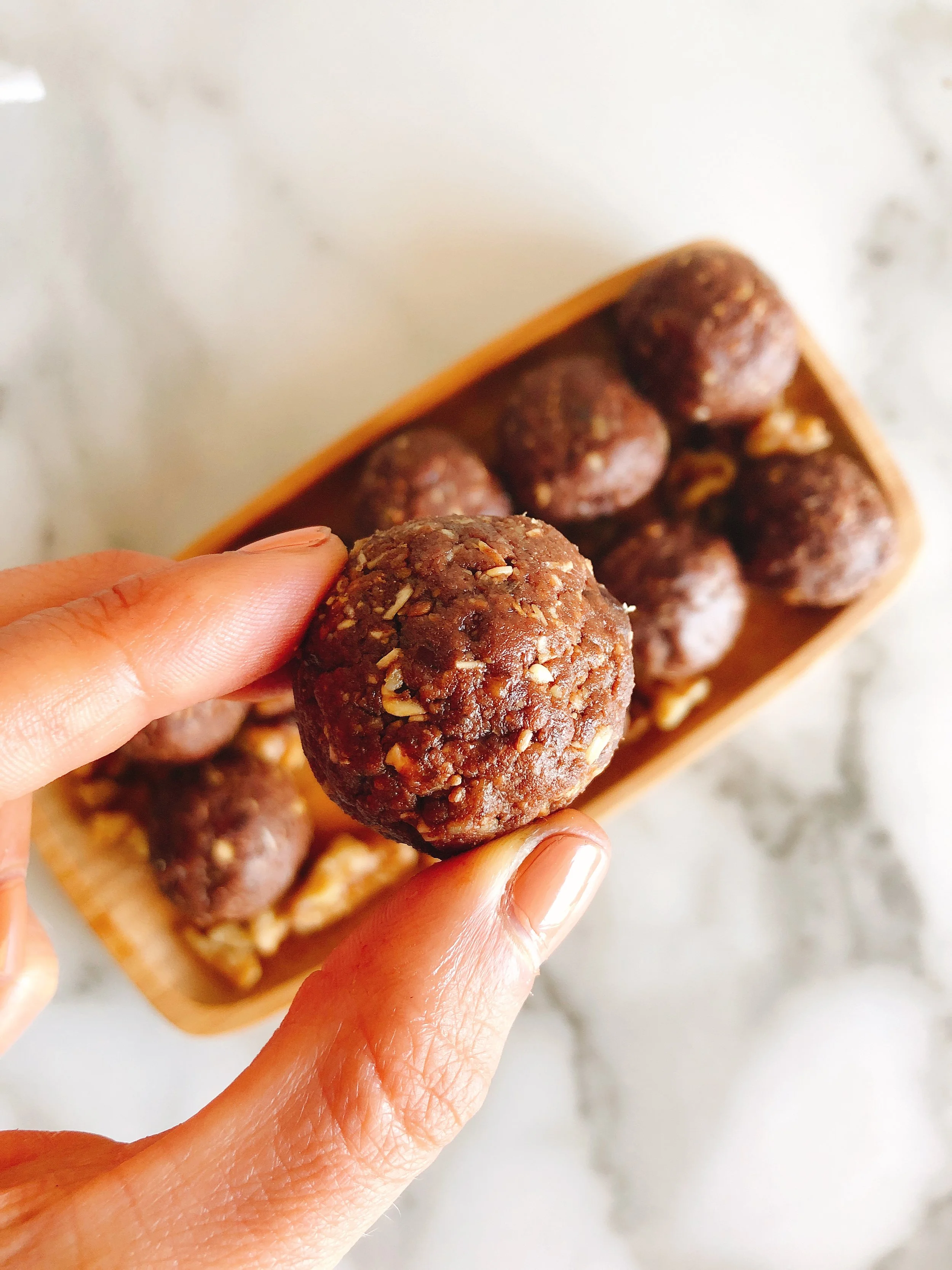 Chocolate Tahini Bliss Bites