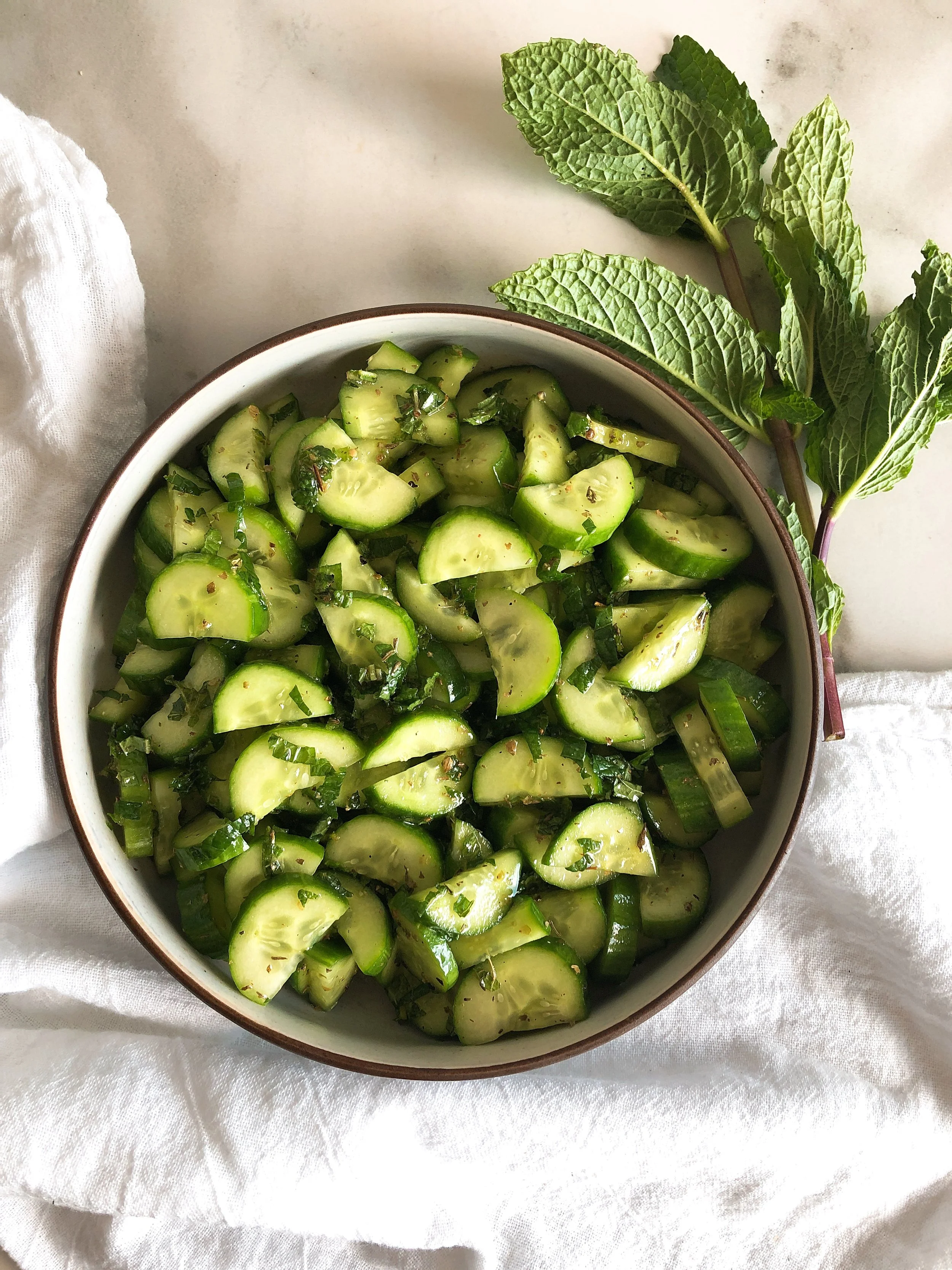 Minty Cucumber Salad