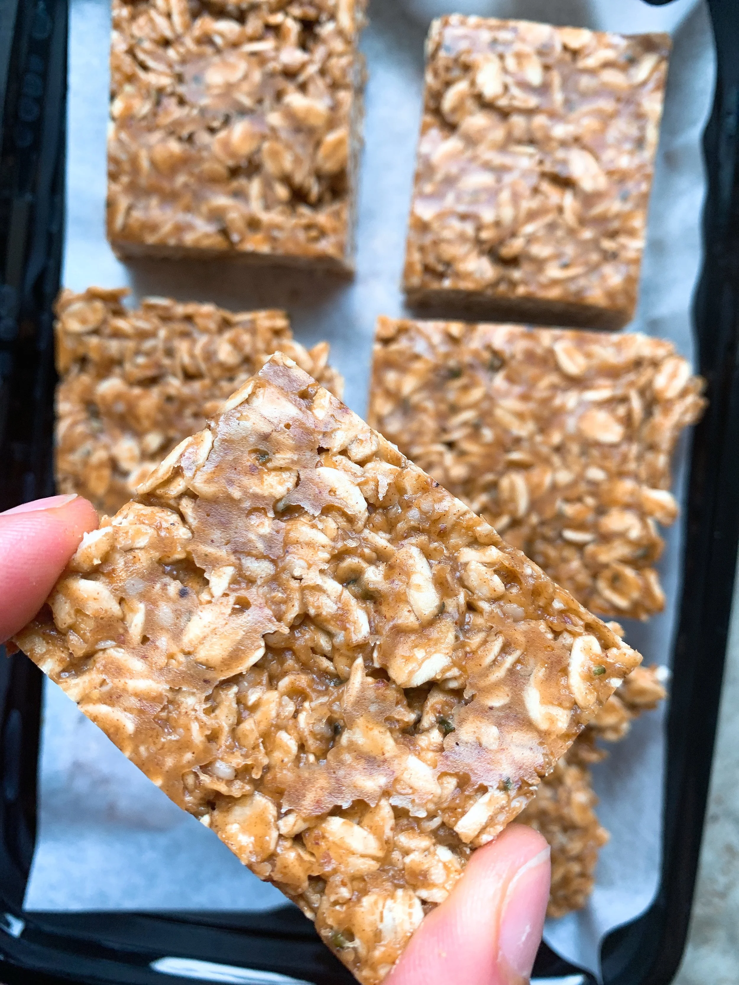 Oat, Flax &amp; Hemp Peanut Butter Bars