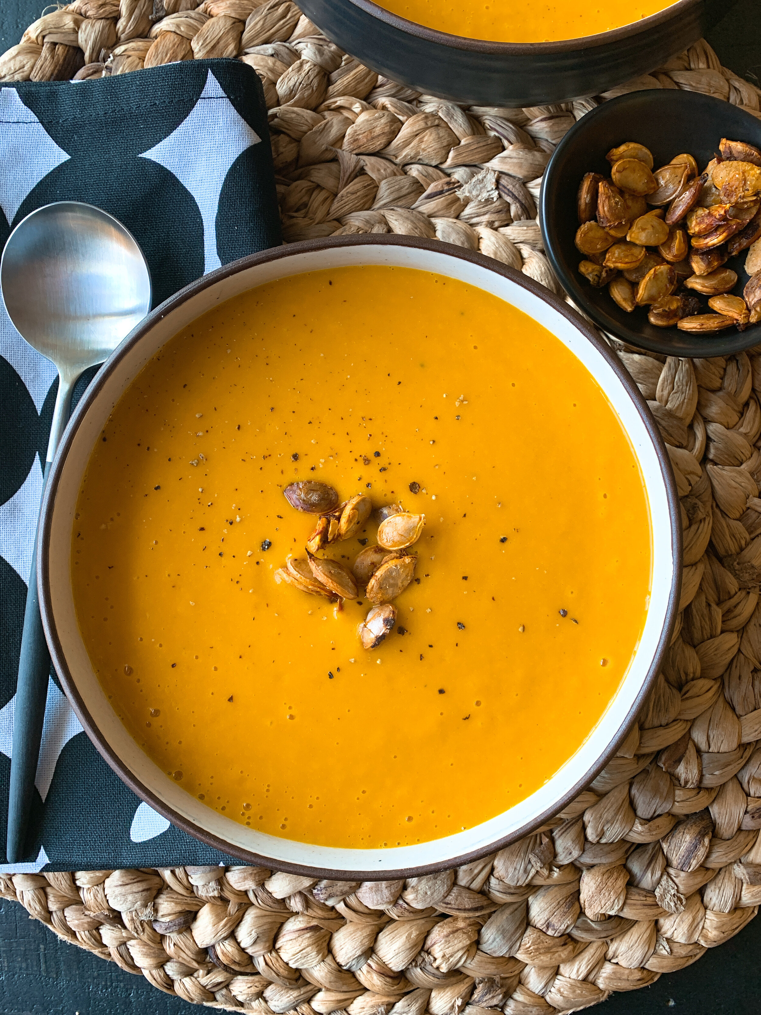 Creamy Miso Kabocha Squash Soup