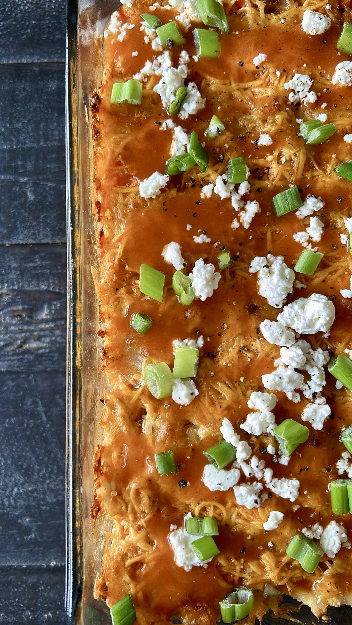Buffalo Chicken Quinoa Bake