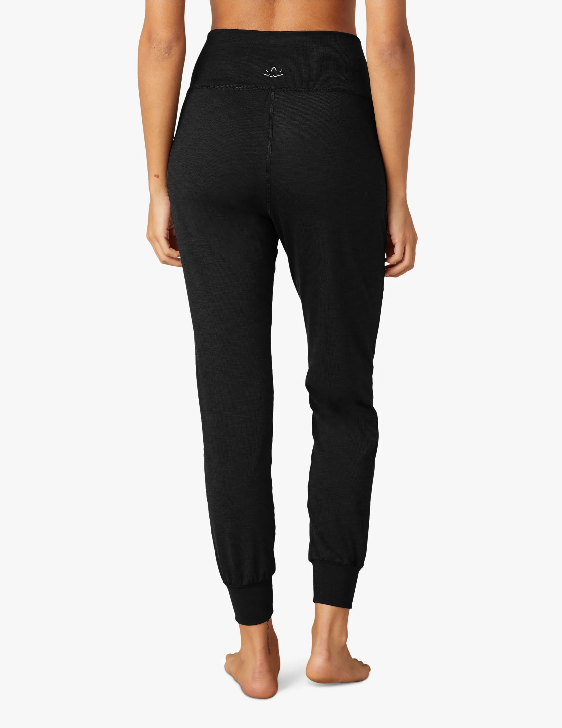 Heather Rib Fitted Midi Jogger 