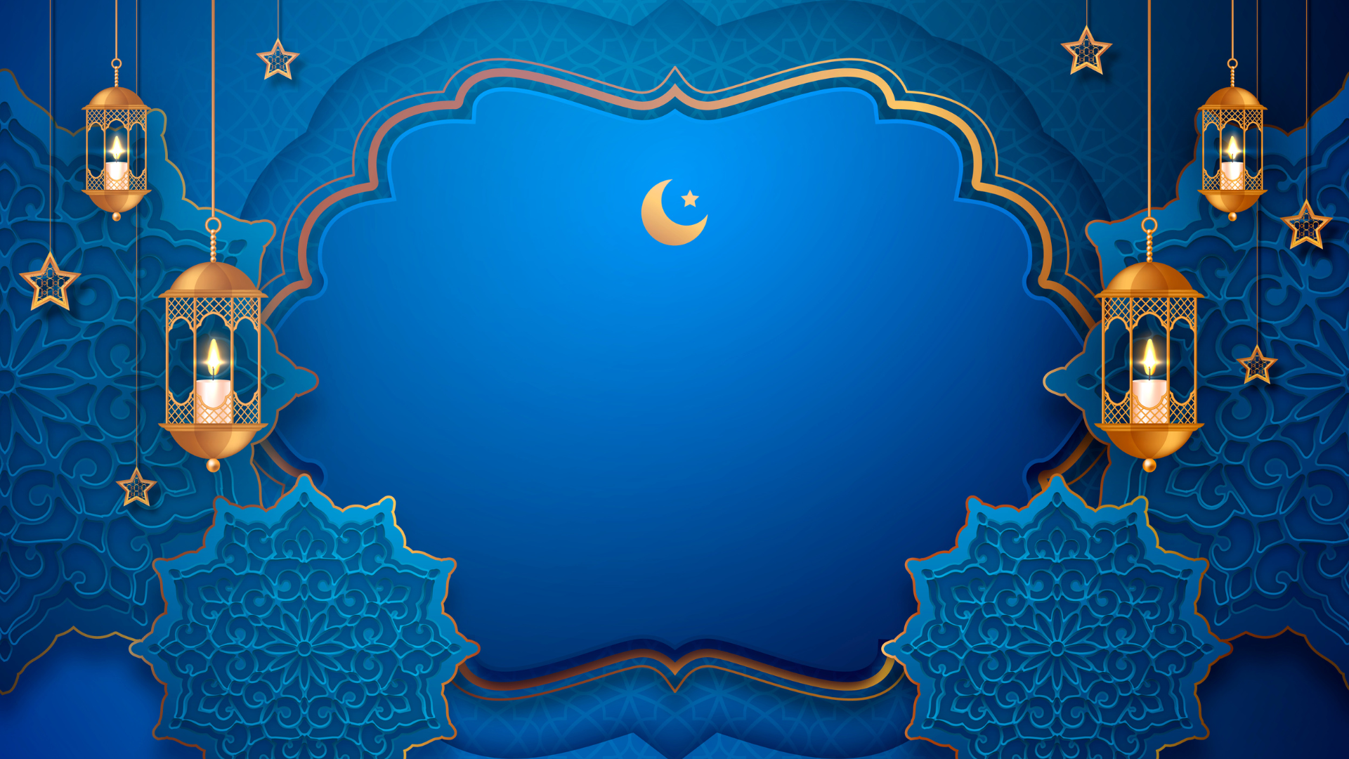 Blue Traditional Ramadan Greetings Facebook Post.png
