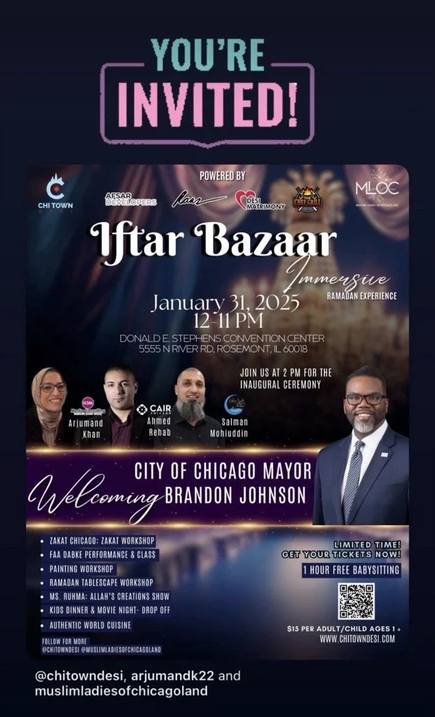 JOIN 2nd Annual IFTAR BAZAAR with CAIR-Chicago &amp; Partners on Jan. 31st @ 12pm!
