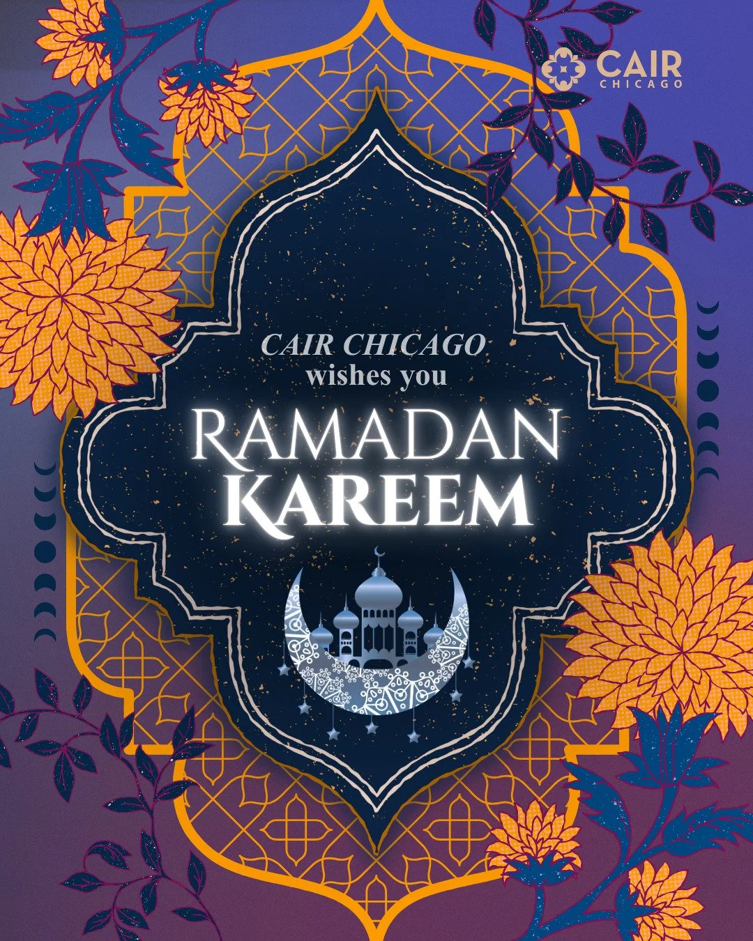 Ramadan Kareem! 🌙✨ 
The CAIR-Chicago family wishes you and your loved ones a blessed Ramadan, Inshallah.

As we begin this blessed month, we reflect on a year of struggle and resilience. Ramadan is more than just a month on the calendar&mdash;it's a