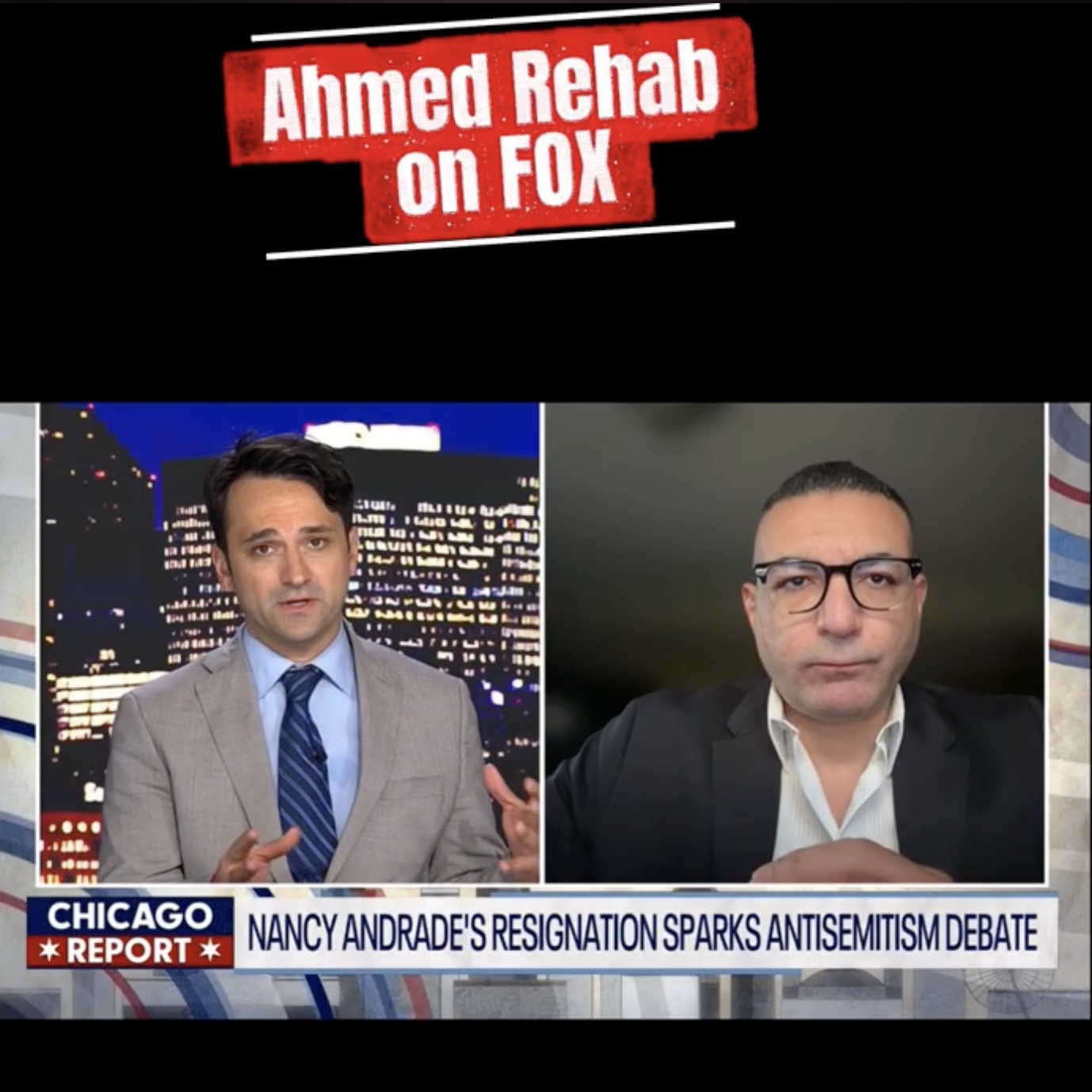 CAIR-Chicago’s Ahmed Rehab on FOX Discussing Antisemitism, and Anti-Jewish &amp; Anti-Muslim Hate Crime Reporting
