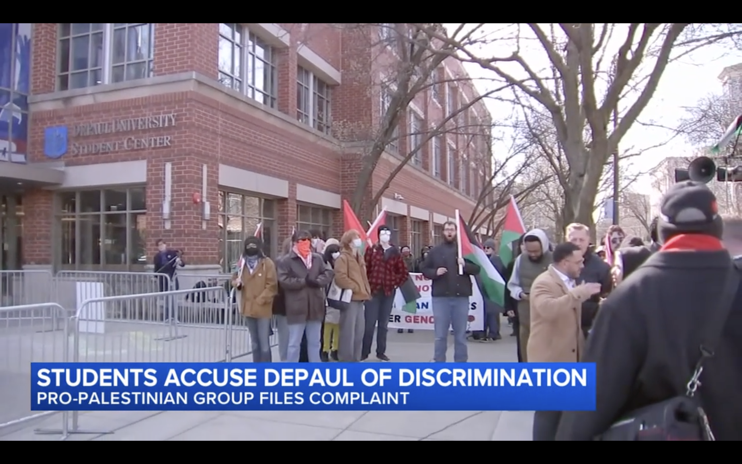 ABC 7: DePaul students call for university to reinstate Palestinian-based student organization