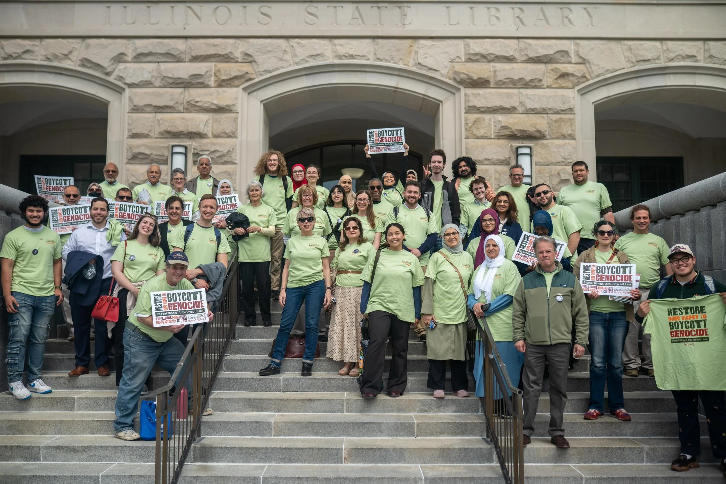 Today, May 20, organizers from across Illinois gathered at the IL State Capitol in Springfield for a Lobby Day and rally in support of HB 2723 / SB 2462 &mdash; The Illinois Human Rights Advocacy Protection Act, legislation that would repeal Illinois
