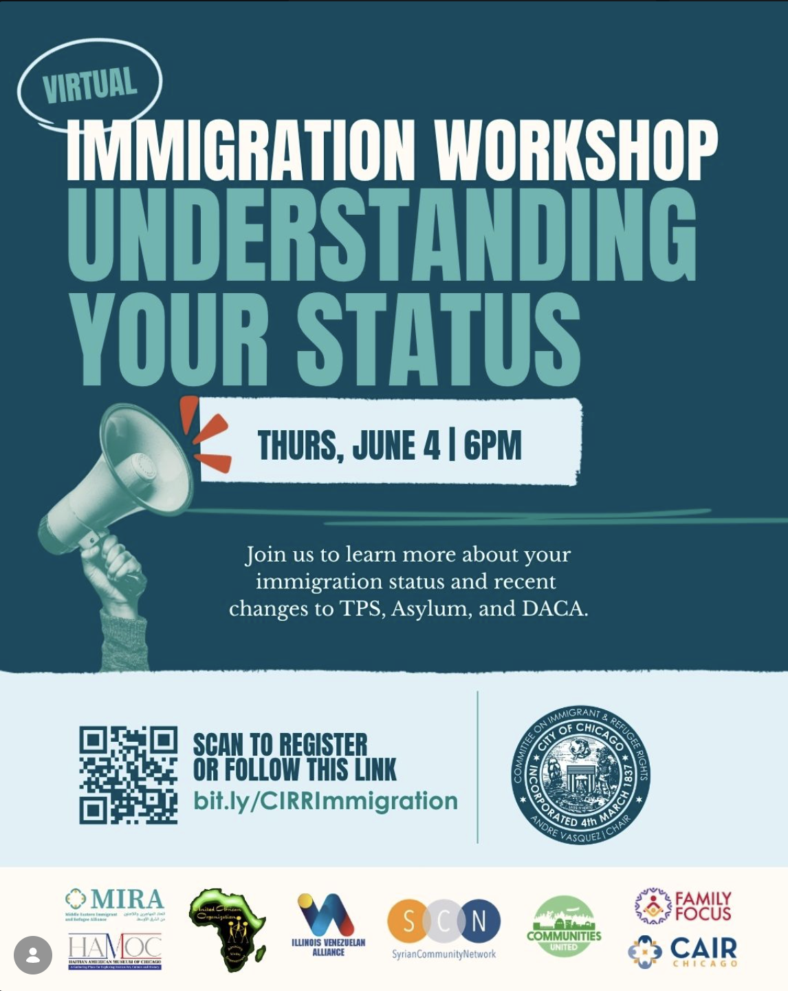 Register for the Virtual Immigration Workshop on June 4! 