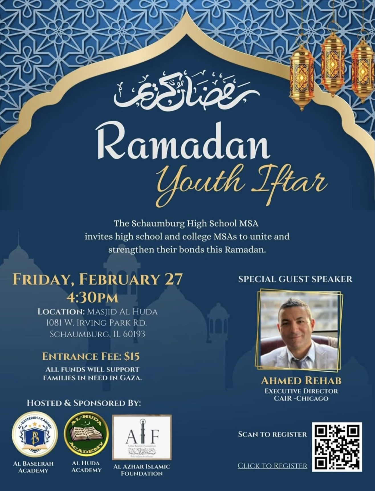 Join CAIR-Chicago For A Ramadan Youth Iftar in Schaumburg! | Feb. 27th