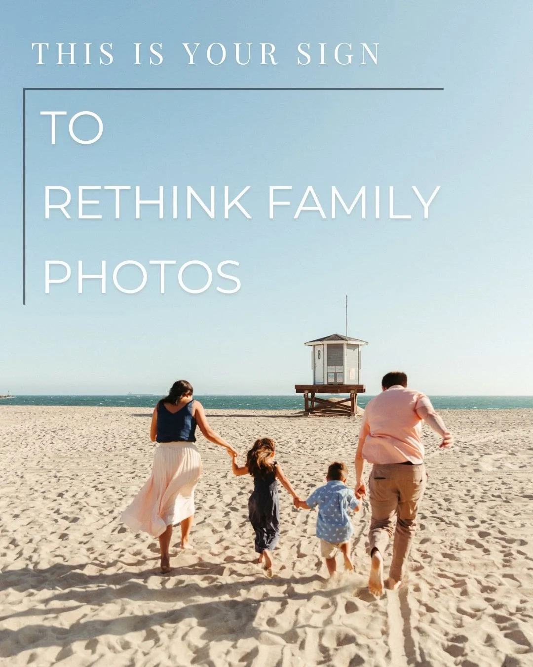 This is your sign to rethink family photos.

Your family session can be what you want it to be.

It can be barefoot at the beach, wind in your hair.
Or grabbing snacks at Trader Joe&rsquo;s before a picnic.
It can be playing tic-tac-toe on the sidewa