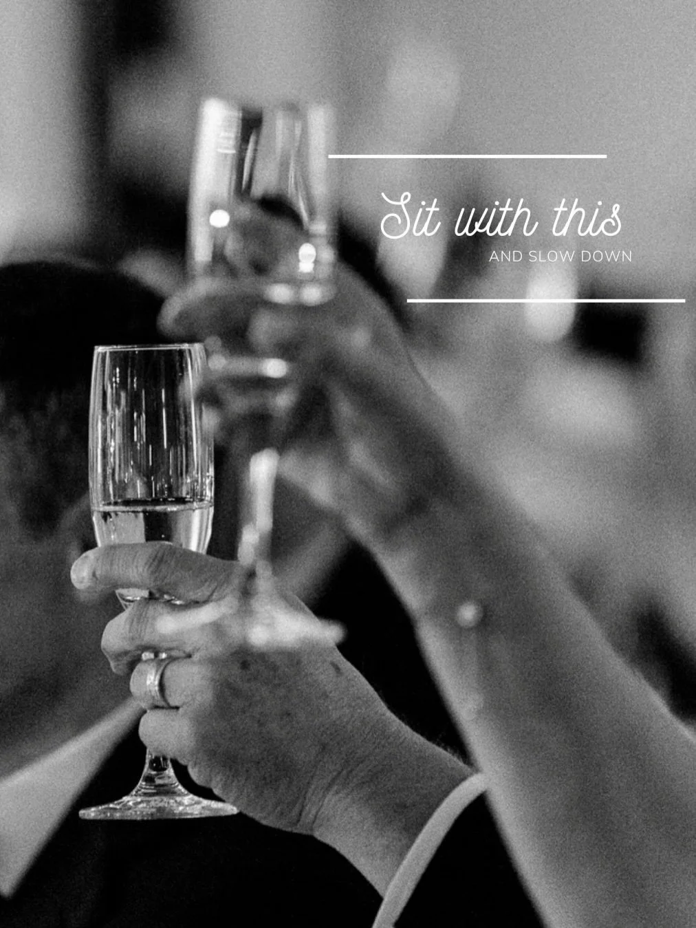 One reason I love black and white on wedding days:
it asks you to slow down.

You start noticing how people lean toward each other.
A hand finding another in the quiet.
The way a room holds its breath during a first dance.
The joy that spills out whe