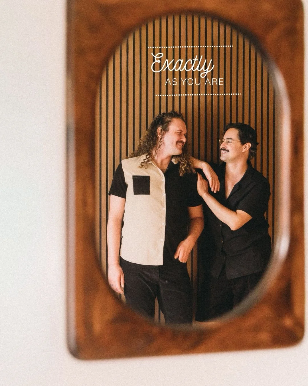 A mirror only shows you what&rsquo;s right in front of it.

Not the version you planned.
Not the one you perform for everyone else.
Just the two of you, exactly as you are.

That&rsquo;s the one worth keeping.

Tag the person you want more photos wit