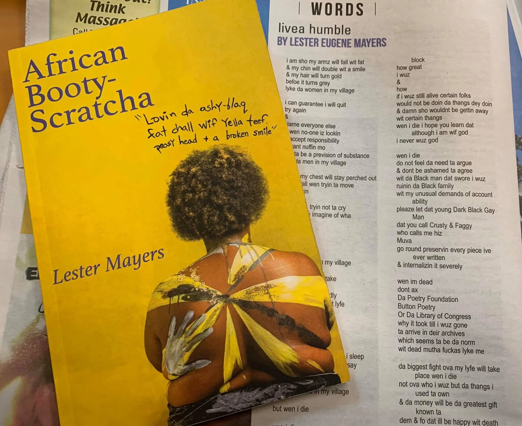  A Featured Excerpt From AFRICAN BOOTY SCRATCHA (LOVIN DA ASHY…) In Colorado’s Boulder Weekly 