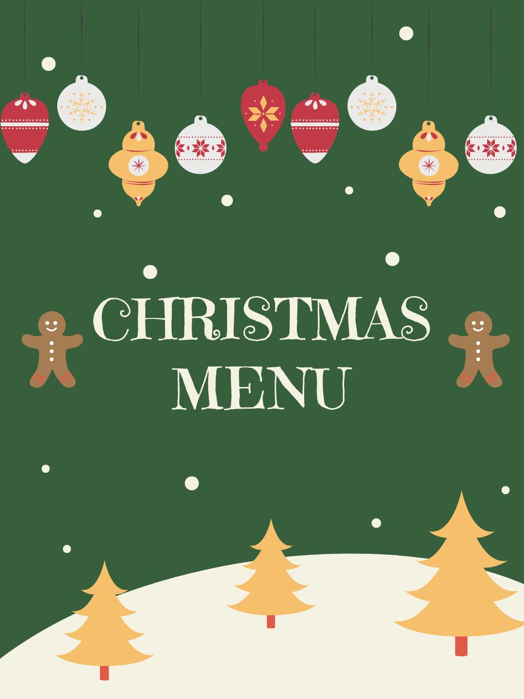 Holiday Menu