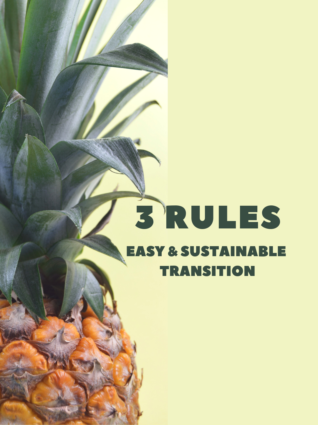 3 rules for an easy sustainable transition
